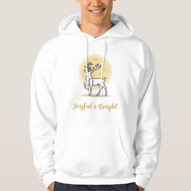 Glad och ljus julren hoodie (Framsida)