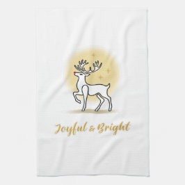 Glad och ljus julren kökshandduk