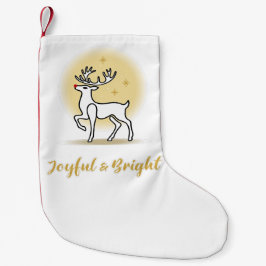 Glad och ljus julren liten julstrumpa