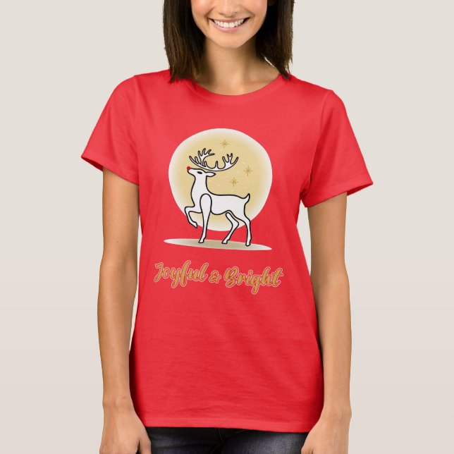 Glad och ljus julren t shirt (Framsida)