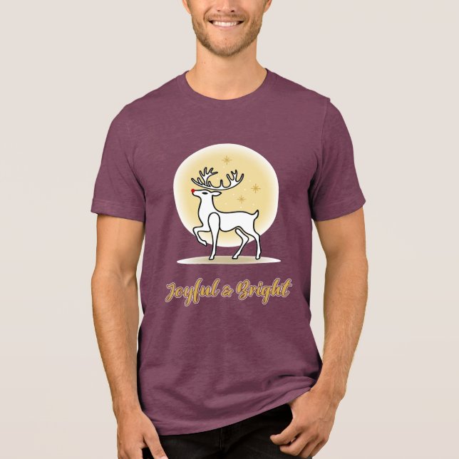 Glad och ljus julren t shirt (Framsida)