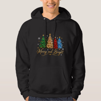 Glad och ljus julträdströja hoodie