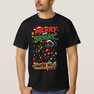 Glad Och Ljus Kanske Inte Jul Svart Labb T Shirt