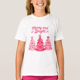 Glad Och Ljus Körsbär Julgran Slinga Söt T Shirt