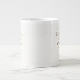 Glad och ljus | Minimalistisk julcitat-mugg Jumbo Mugg