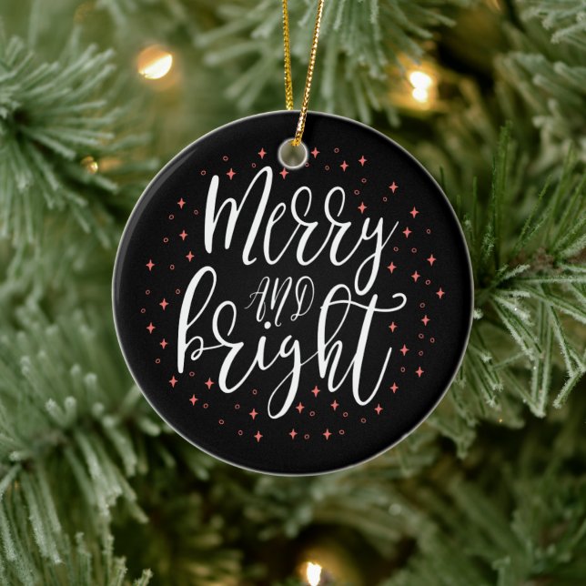 Glad och ljus  | Modern julbildskrydda Julgransprydnad Keramik (Träd)