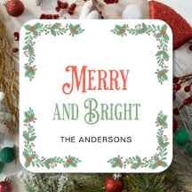 Glad Och Ljus Modernt Familjenamn Jul