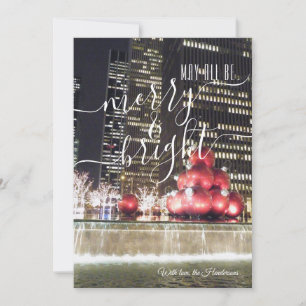 Glad och ljus New York City julfotografering Julkort