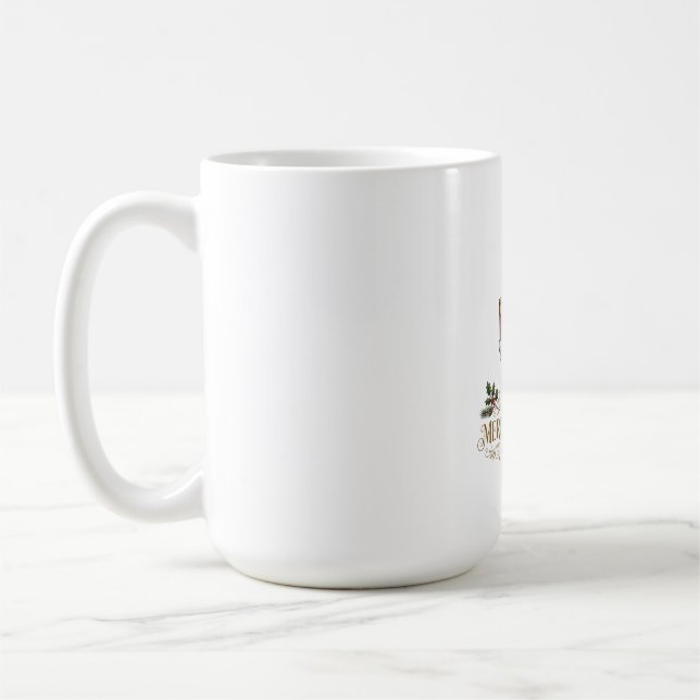 Glad och ljus nötknäppare kaffemugg (Vänster)