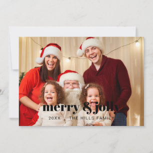 Glad och ljus stilfull julfamilj foto julkort