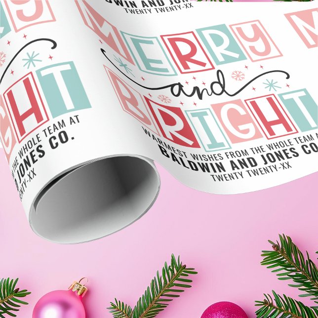 Glad Och Ljus Trendig Vintage Skräddarsydd Jul Presentpapper (Skapare uppladdad)