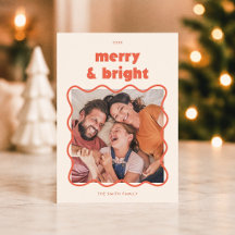 Glad och ljus vågig ram jul foto