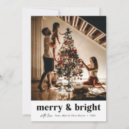 Glad och ljust boho vintage-stil jul julkort