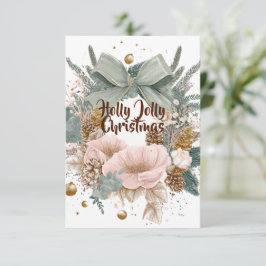 Glad och lycklig julkort – Festlig höst-/vinterhäl Tack Kort