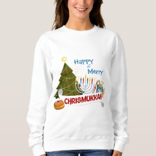 Glad och Merry Chrismukkah Interfaith Högtidskonst T Shirt