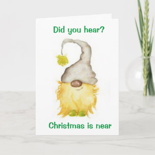 GLAD OCH MYCKET GLAD TOMTE BARA FÖR "DIG" HELGKORT