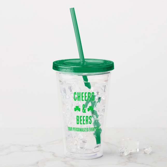 Glad och öl festlig tillställning take away mugg (Framsida Ice)