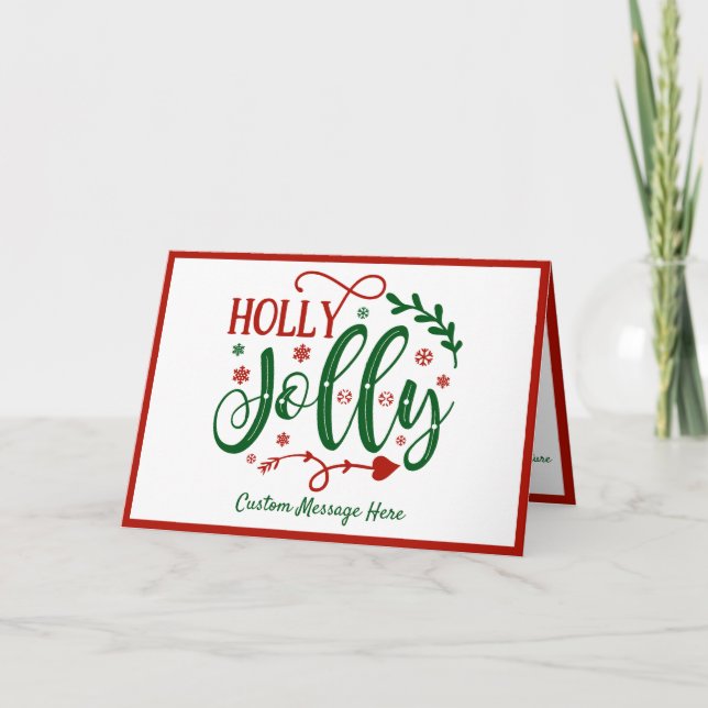 Glad och personlig julfirande kort (Framsida)