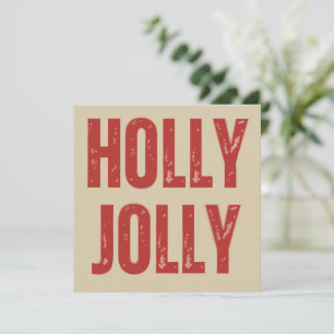 Glad och Retro Familjejul Matchande Julkort