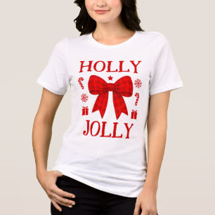 Glad och röd rutig julslöja skjorta t shirt