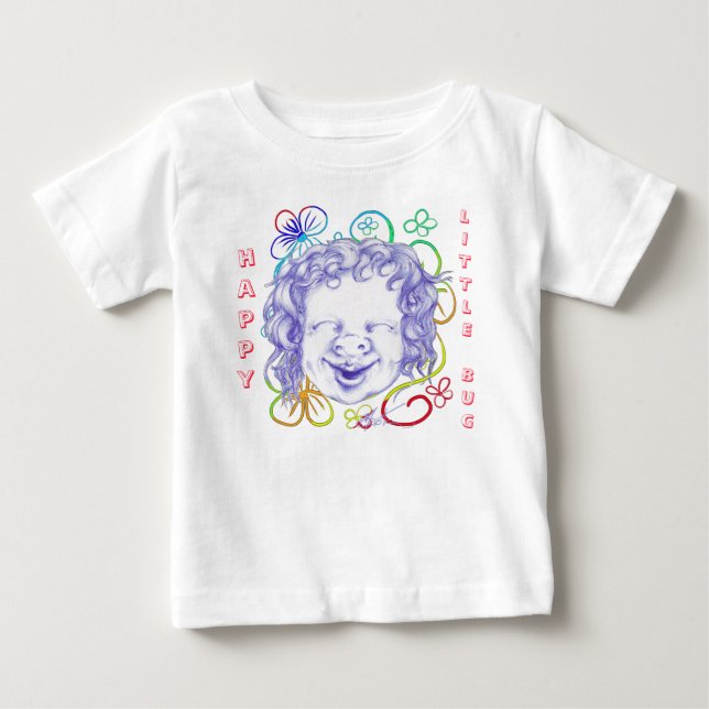 Glad och skrattar av glädje  t shirt (Framsida)