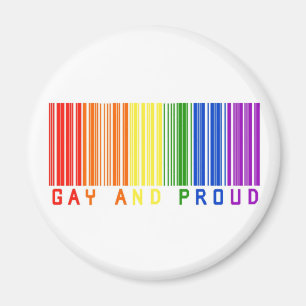 Glad och stolt Barcode Magnet