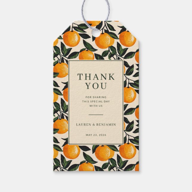 Glad Orange Citrus Presentetikett (Framsidan)