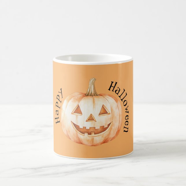 Glad Orange Pumpa Halloween Kaffemugg (Center)