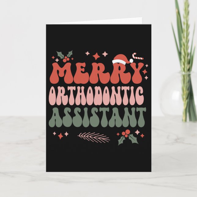 Glad ortodontisk omedelbar jul ortodonti jul kort (Framsida)