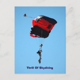 glad över Skydiving-vykort Vykort