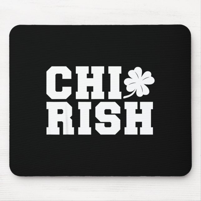 Glad på St. Patricks dag Chi-irländsk Rolig Chicag Musmatta (Framsidan)