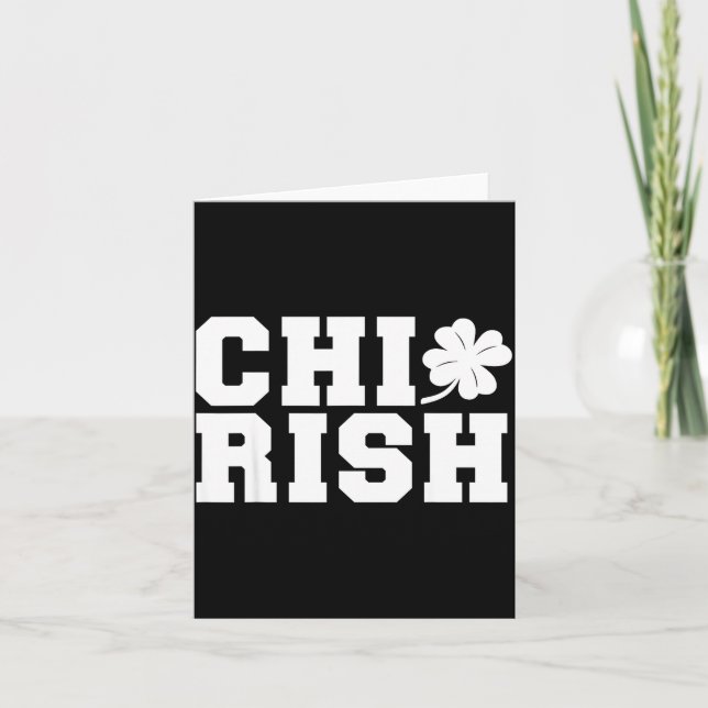 Glad på St. Patrick's Day Chi-irländsk Rolig Chica Kort (Framsida)