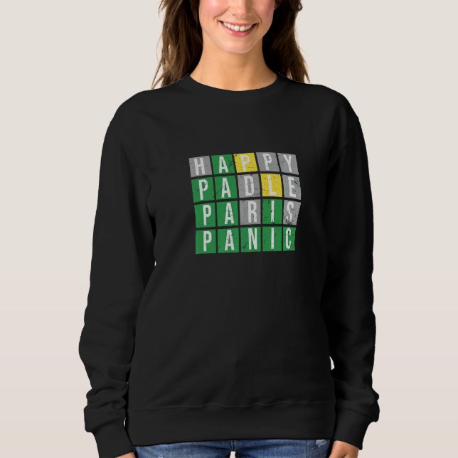 Glad Padle Paris Panik Hjärn Teaser Ord Pussel E T Shirt (Framsida)