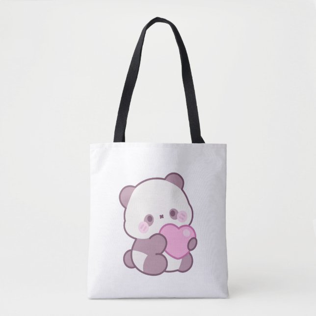 Glad Panda Design | Positiva söta vibrationer Tygkasse (Framsida)