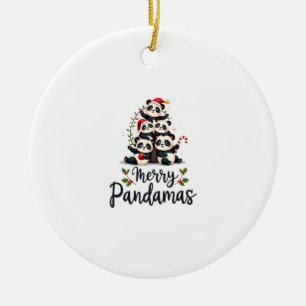 Glad Pandamas Pun Panda Jul (2) Julgransprydnad Keramik