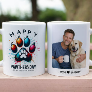 Glad Pappadagen Vattenfärg Hund Pappa Mugg