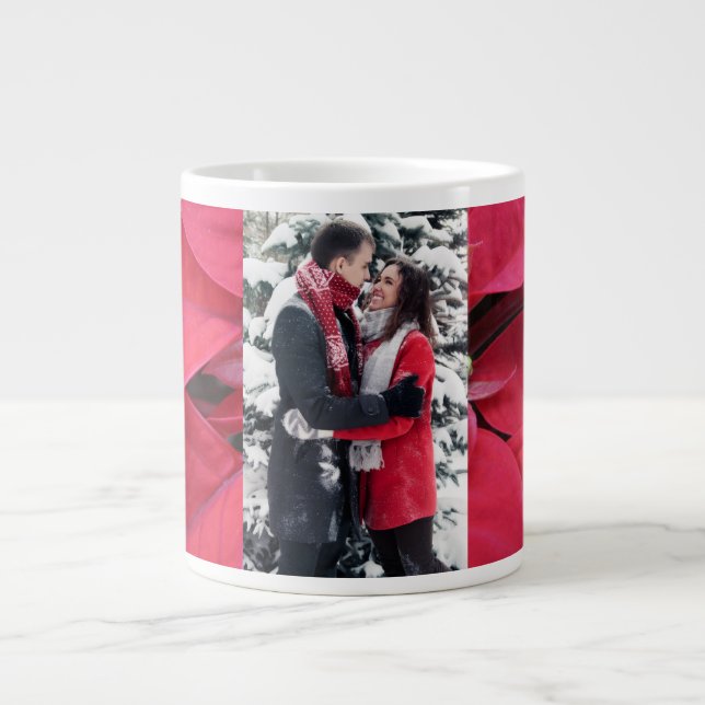 Glad Par Jätte Poinsettia Mugg Jumbo Mugg (Framsidan)