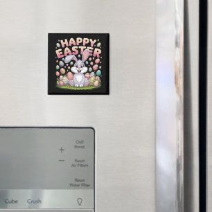 Glad påsk 2025 Ägg Kanin Söt kanin Magnet