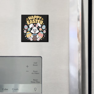 Glad påsk 2025 Ägg Kanin Söt kanin Magnet