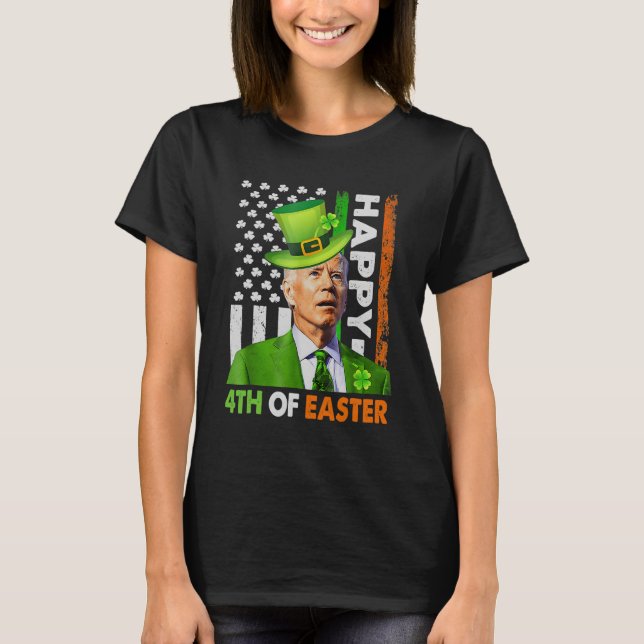 Glad påsk 4:e rolig Joe St Patricks Day Leprechaun T Shirt (Framsida)