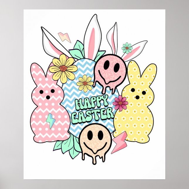 glad påsk (6), retro, vintage poster (Framsidan)