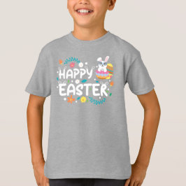 Glad påsk, Ägg, Kanin & Blommor T Shirt