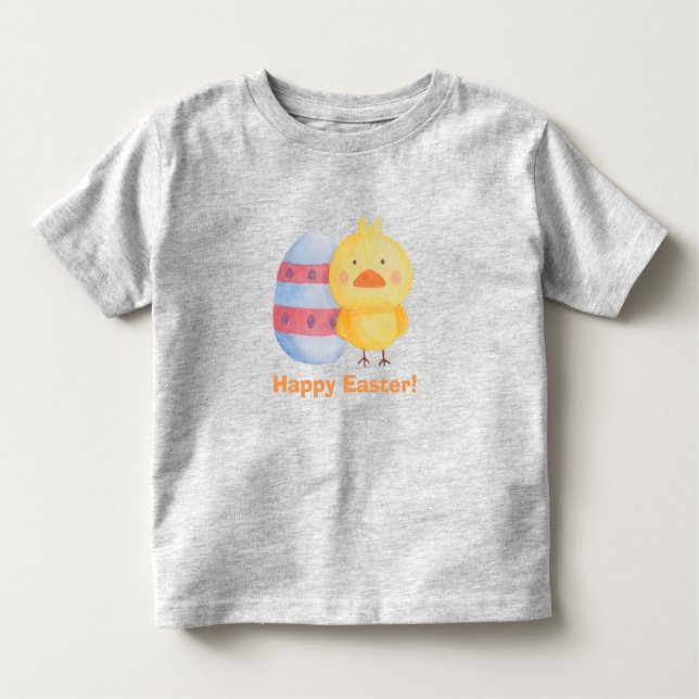 Glad påsk ägg och Chick för Spädbarn T-shirt (Framsida)