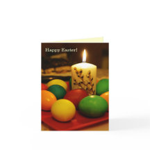 Glad påsk (ägg och ljus)