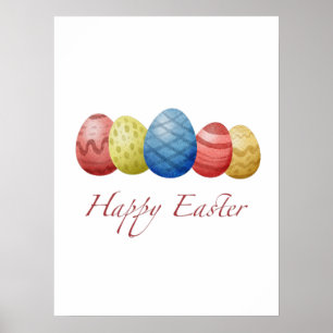 glad påsk ägg poster