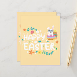Glad påsk, ägg, strumpor och blomsterpapper