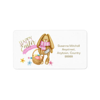 Glad påsk Allbunny ID640 Adressetikett
