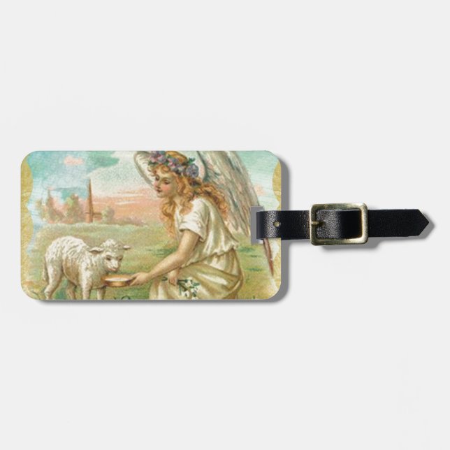 glad påsk ängel bagagebricka (Horisontell Framsida)