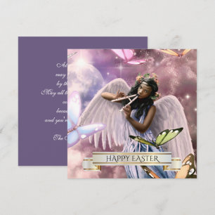 Glad påsk. Angel med Butterflies Cards Julkort