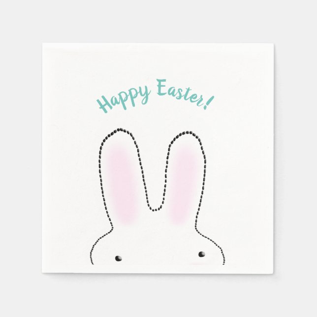 Glad påsk Anpassa Påskharn för söt text Pappersservett (Framsidan)